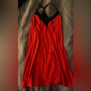 Red babydoll nightie lingerie